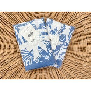 NEW Serena & Lily Sicily Euro Pillow Shams (Set of 2)-French Blue